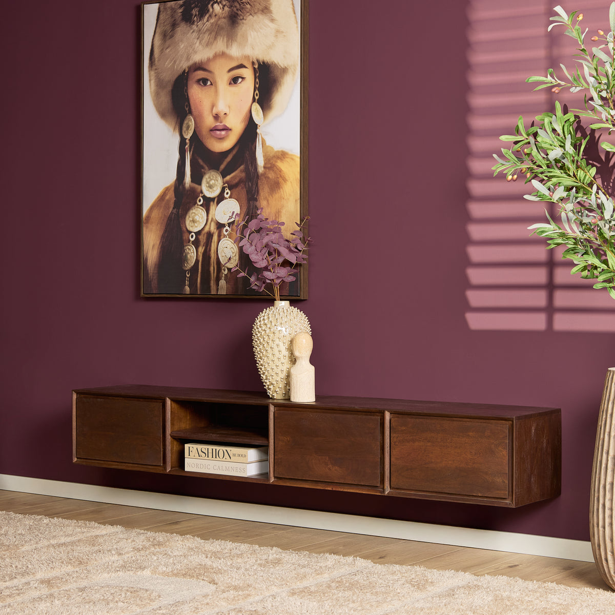 Zwevend tv-meubel Ambiance Naturel | 120 cm