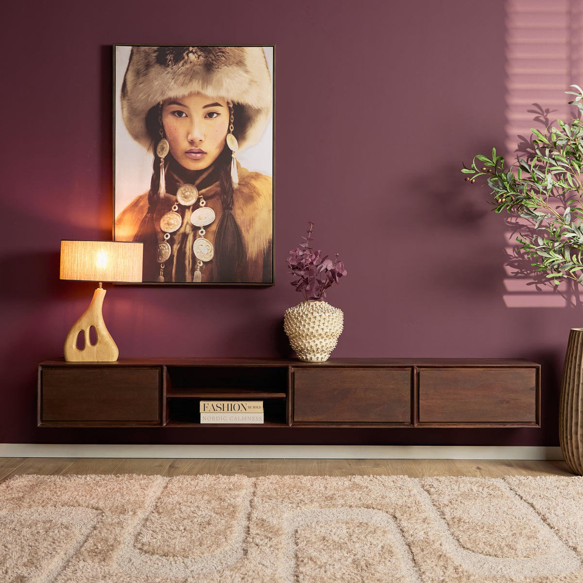 Zwevend tv-meubel Ambiance Naturel | 120 cm