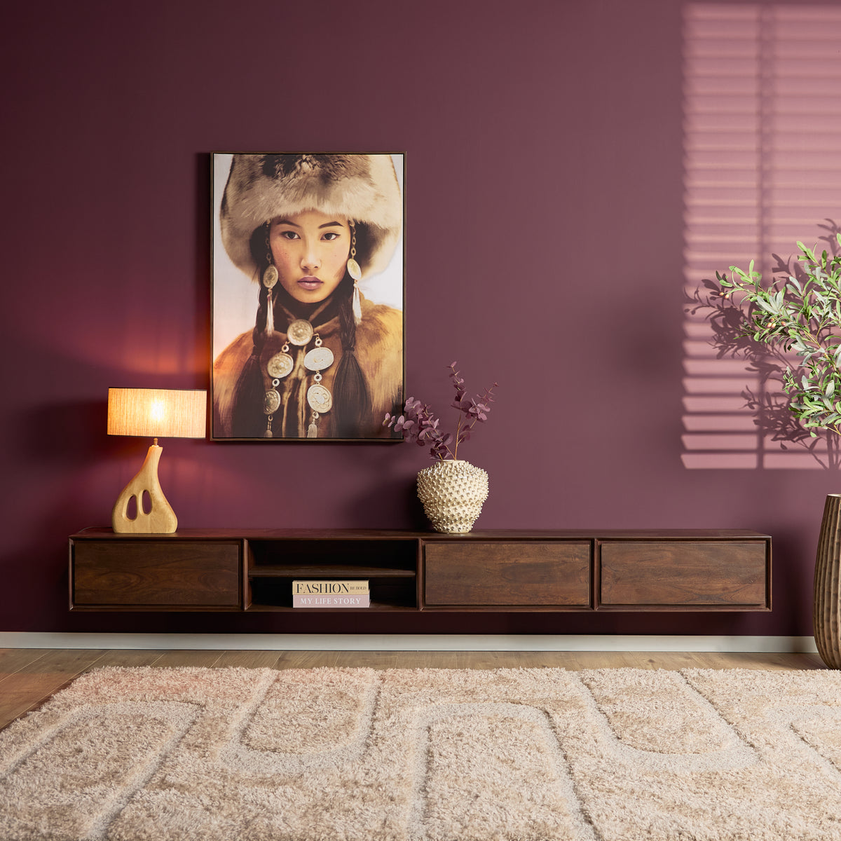 Zwevend tv-meubel Ambiance Naturel | 120 cm