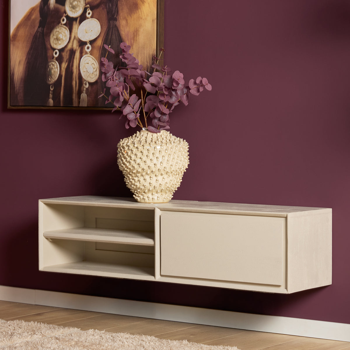 Zwevend tv-meubel Ambiance Naturel | 120 cm