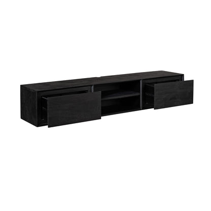 Zwevend tv-meubel Ambiance Zwart | 160 cm