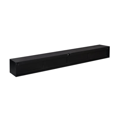 Zwevend tv-meubel Ambiance Zwart | 240 cm
