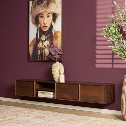 Zwevend tv-meubel Ambiance Brown | 200 cm