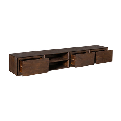 Zwevend tv-meubel Ambiance Brown | 200 cm