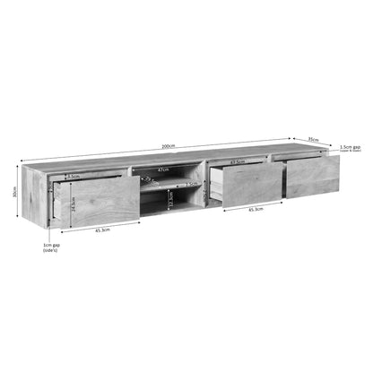 Zwevend tv-meubel Ambiance Sand | 200 cm