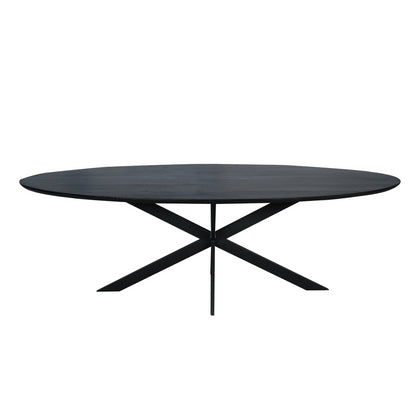 Eiken eettafel Ferris | Ovaal 240 cm | Zwart