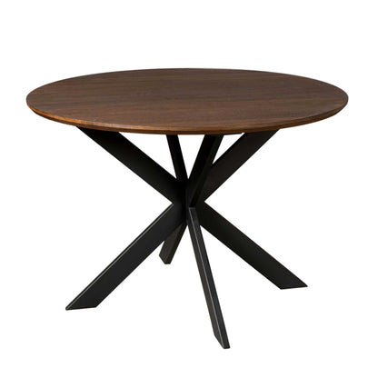 Eiken eettafel Ferris | Rond 130 cm | Bruin