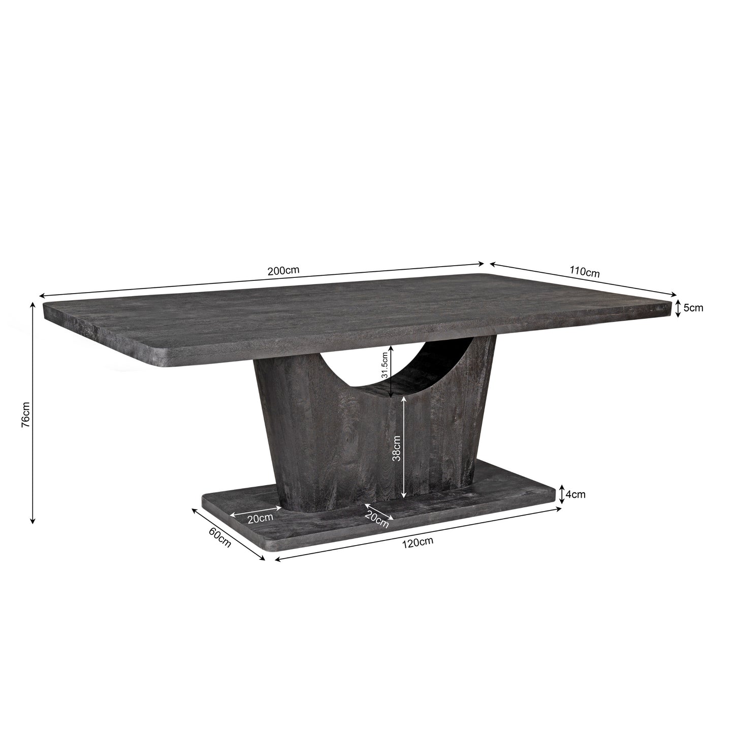 Eettafel Voco | 200 cm | Bruin