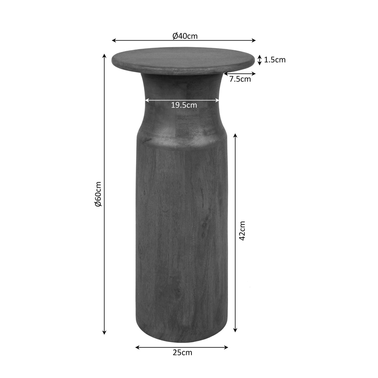 Bijzettafel Mason | Bruin