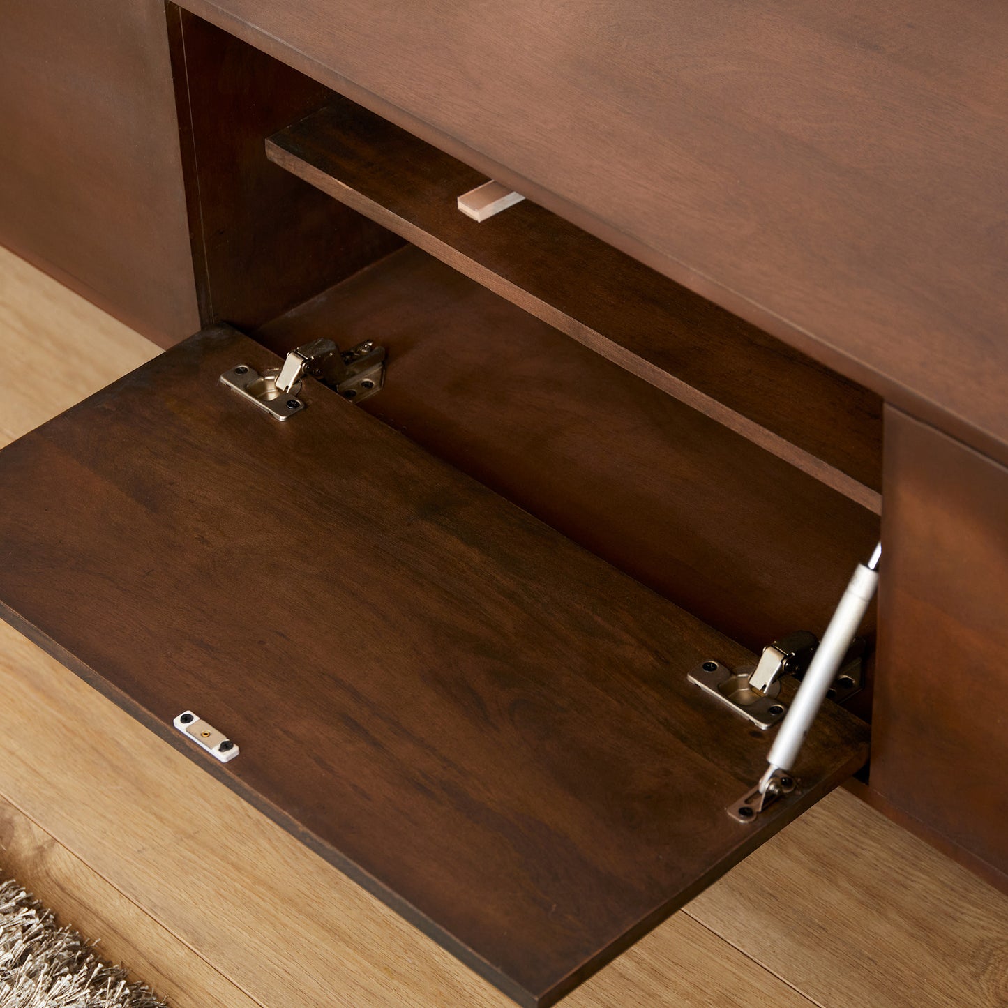 Zwevend tv-meubel Vision Walnut | 120 cm