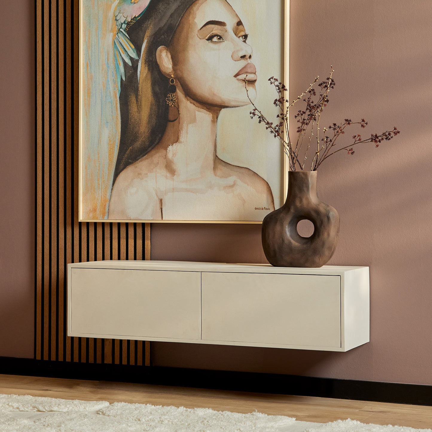 Zwevend tv-meubel Vision Sand | 120 cm