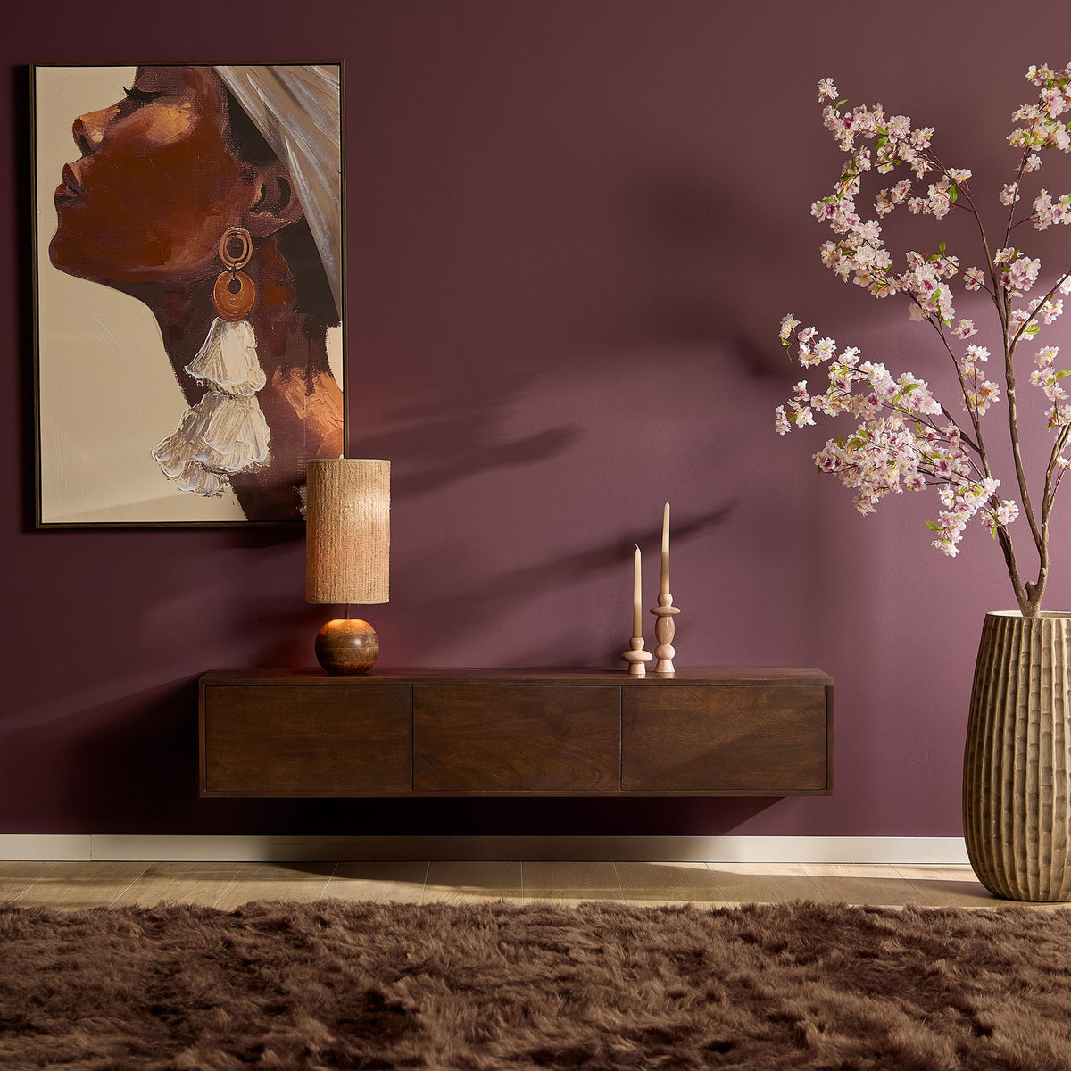 Zwevend tv-meubel Vision Brown | 160 cm