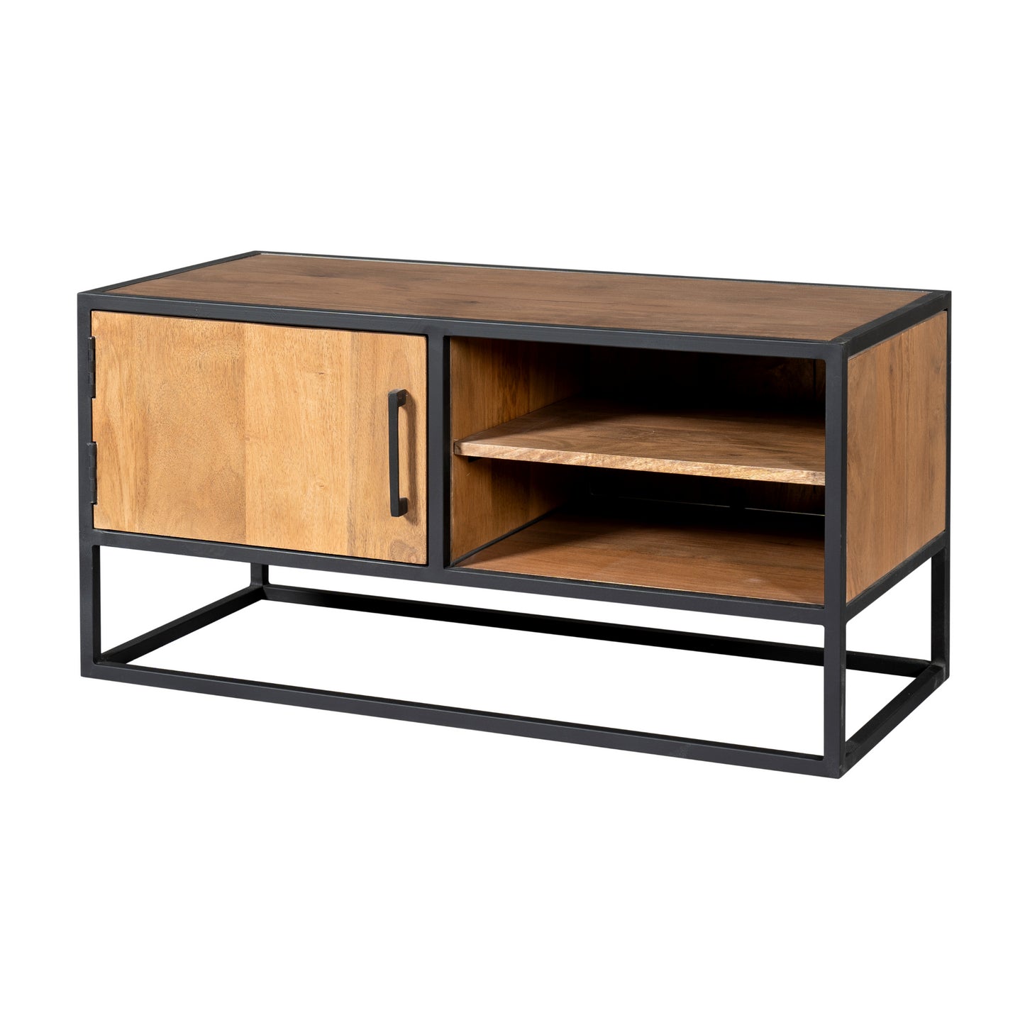 Tv-meubel Denver | Mangohout en staal | 100 cm