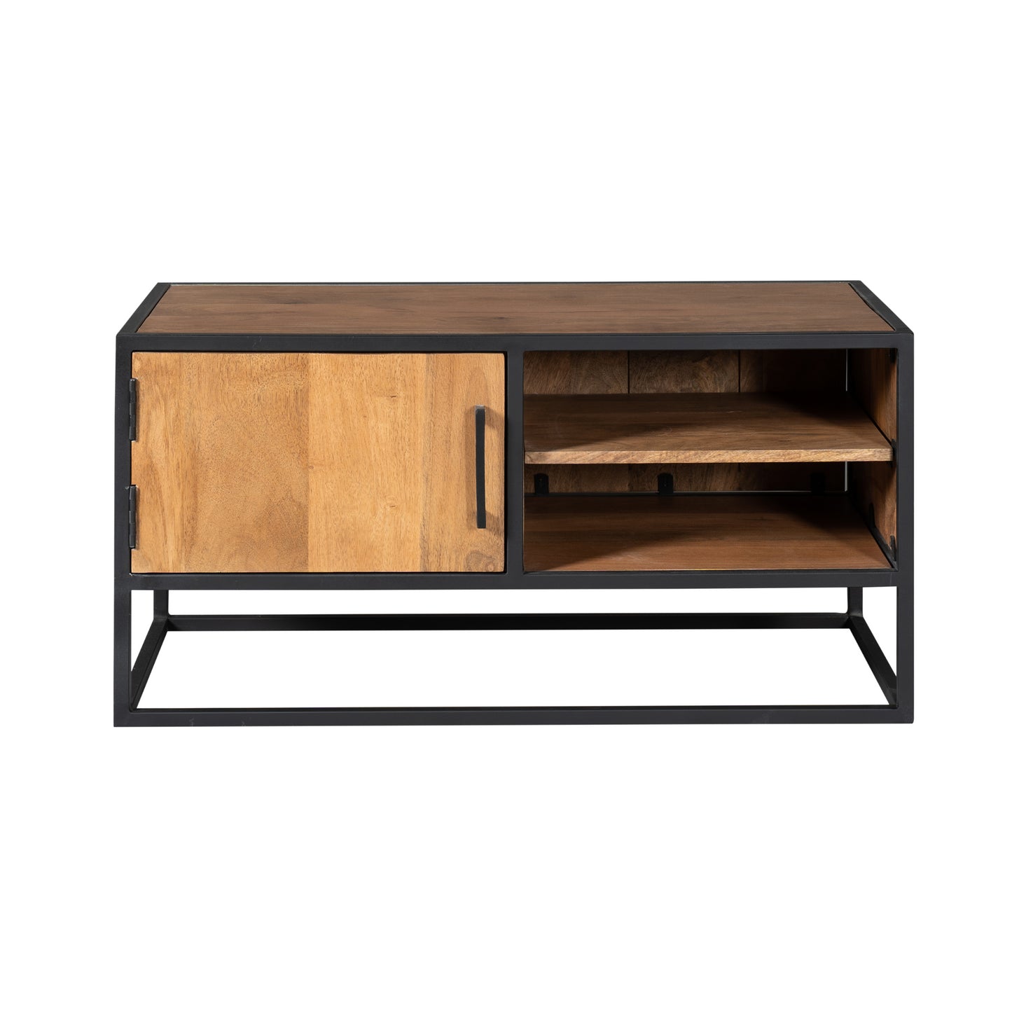 Tv-meubel Denver | Mangohout en staal | 100 cm