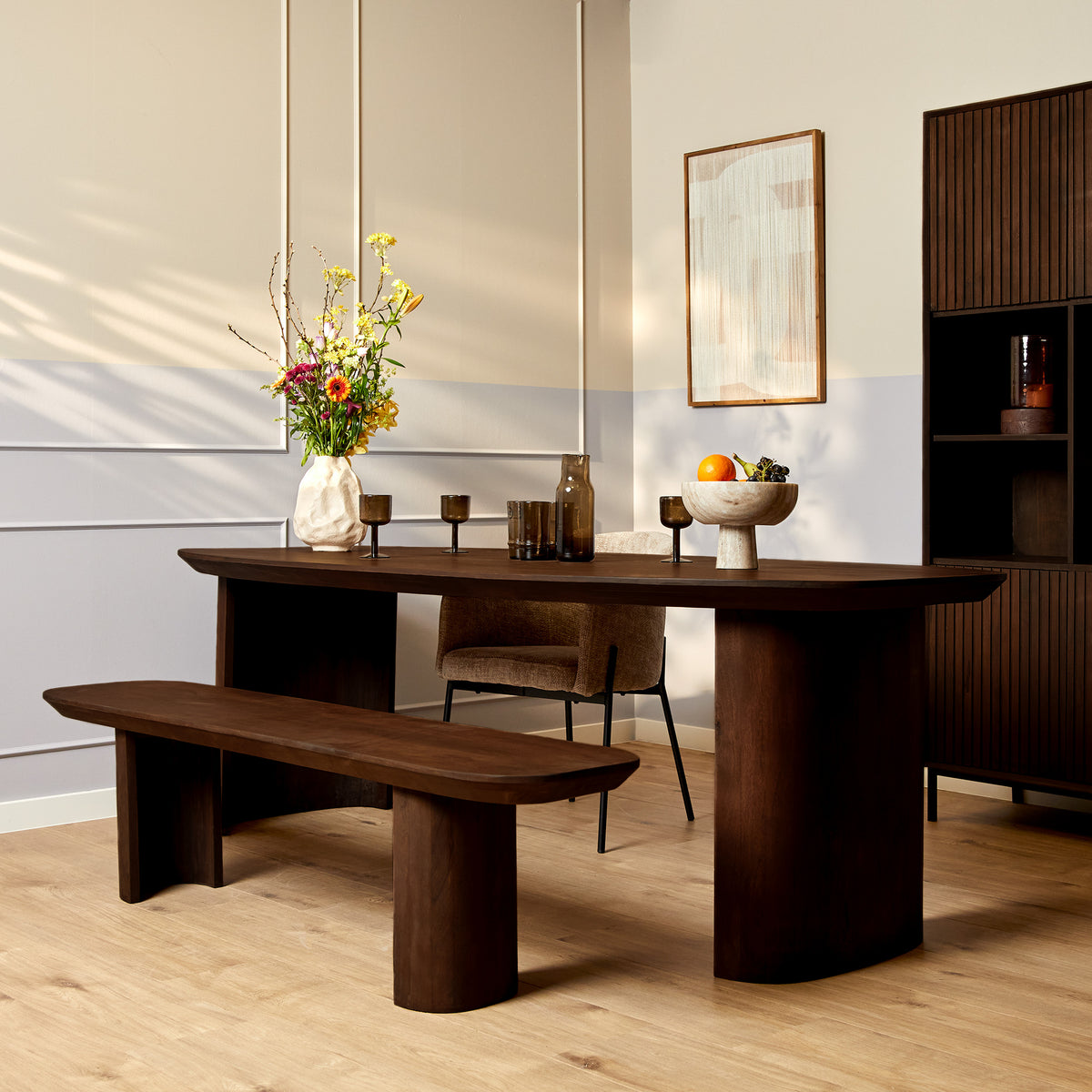 Eetkamerbank Maré Bruin | 180 cm
