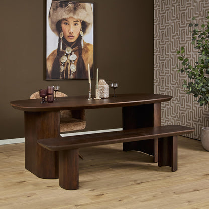 Eetkamerbank Maré Bruin | 220 cm