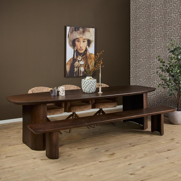 Eetkamerbank Maré Bruin | 280 cm