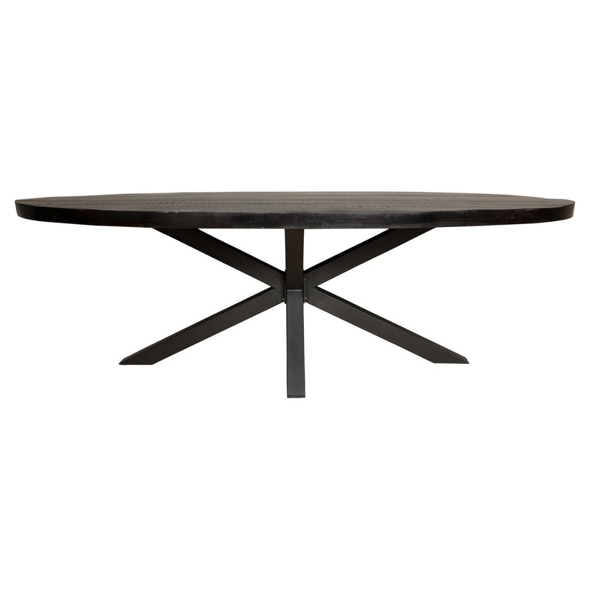 Eettafel Denver Zwart | Ovaal | 180 cm