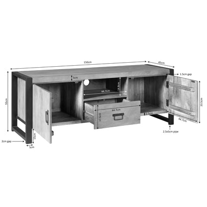 Tv-meubel Boaz 150 cm | Twee deuren en een lade