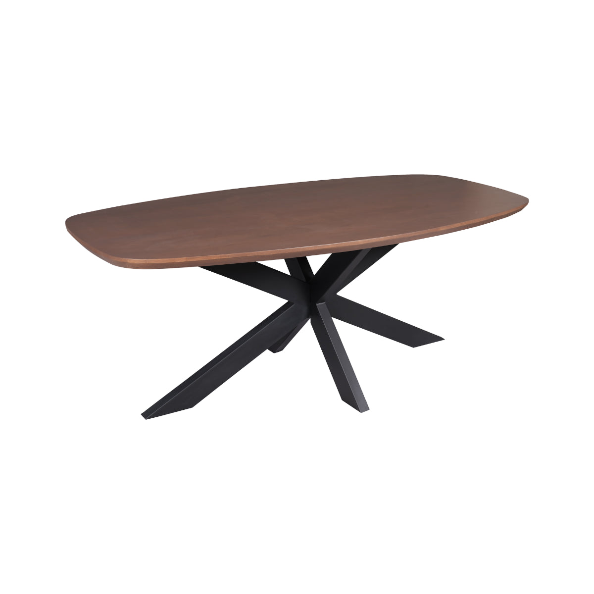 Eettafel Madison Walnoot | 280 cm | Deens Ovaal | Poot Zwart