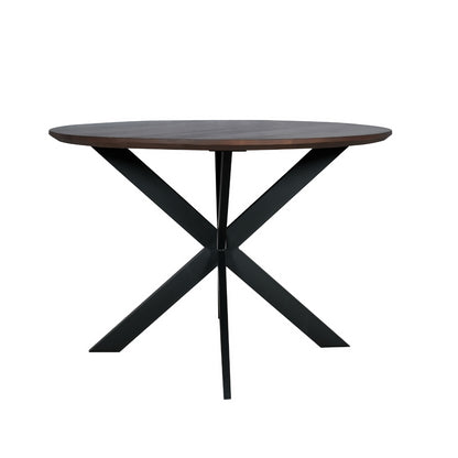 Eettafel Madison Walnoot | 130 cm | Poot Zwart