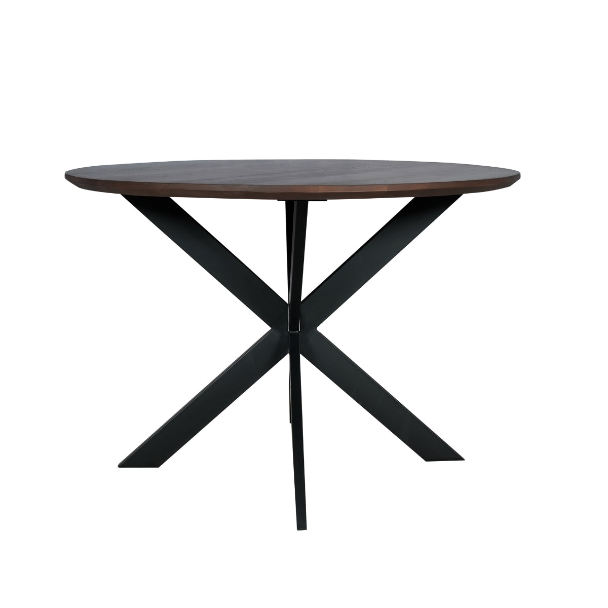 Eettafel Madison Walnoot | 130 cm | Poot Zwart