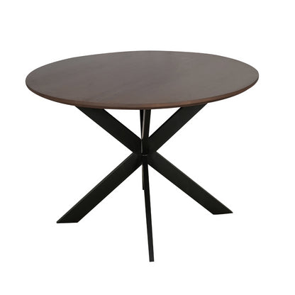 Eettafel Madison Walnoot | 130 cm | Poot Zwart