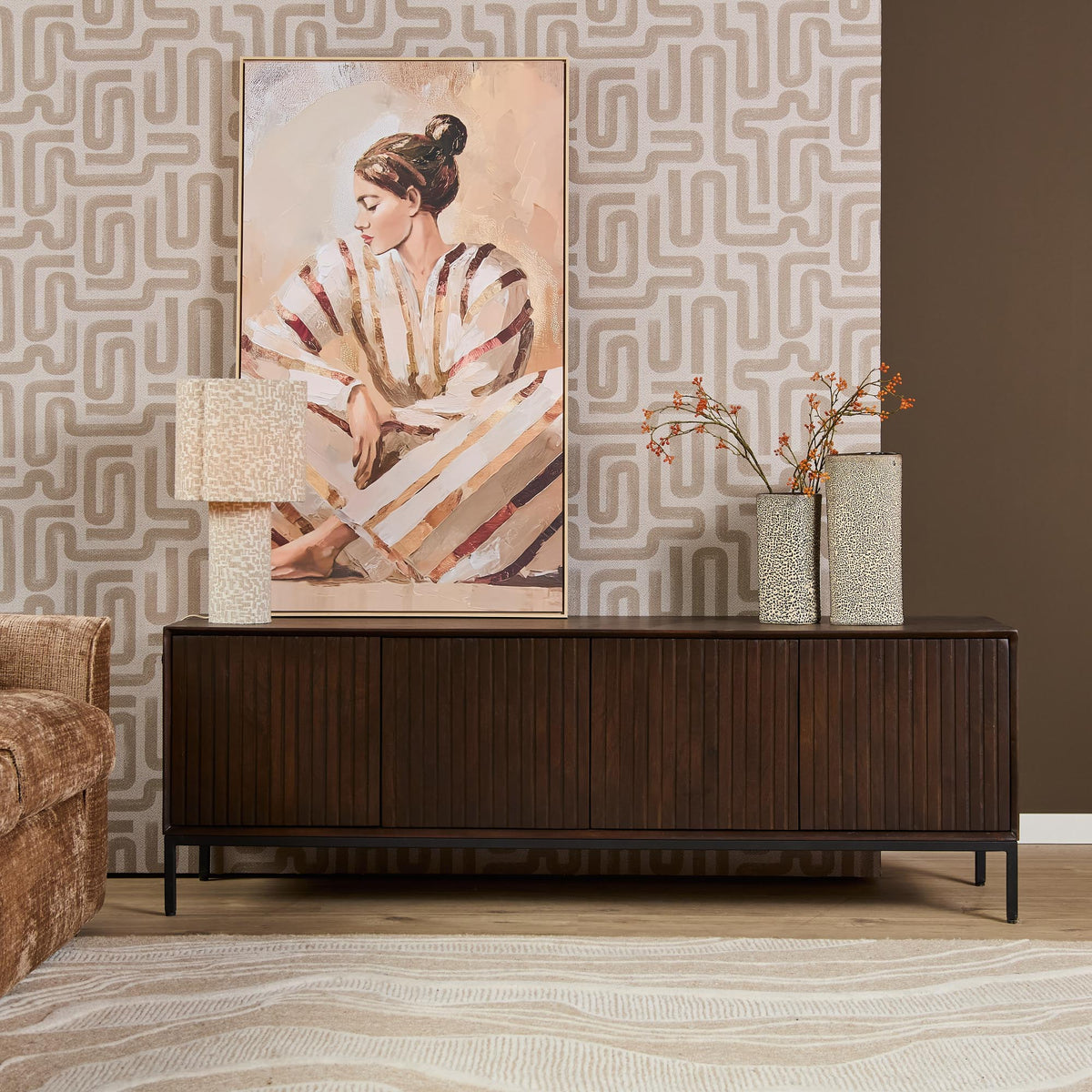 Tv-meubel Madison Bruin | 165 cm