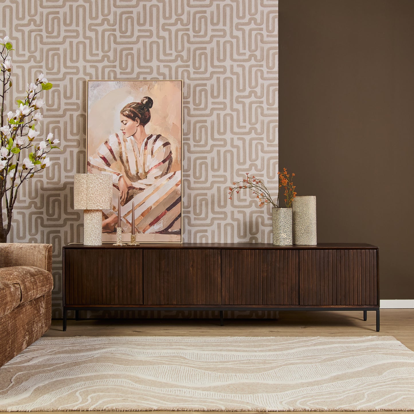 Tv-meubel Madison Bruin | 210 cm