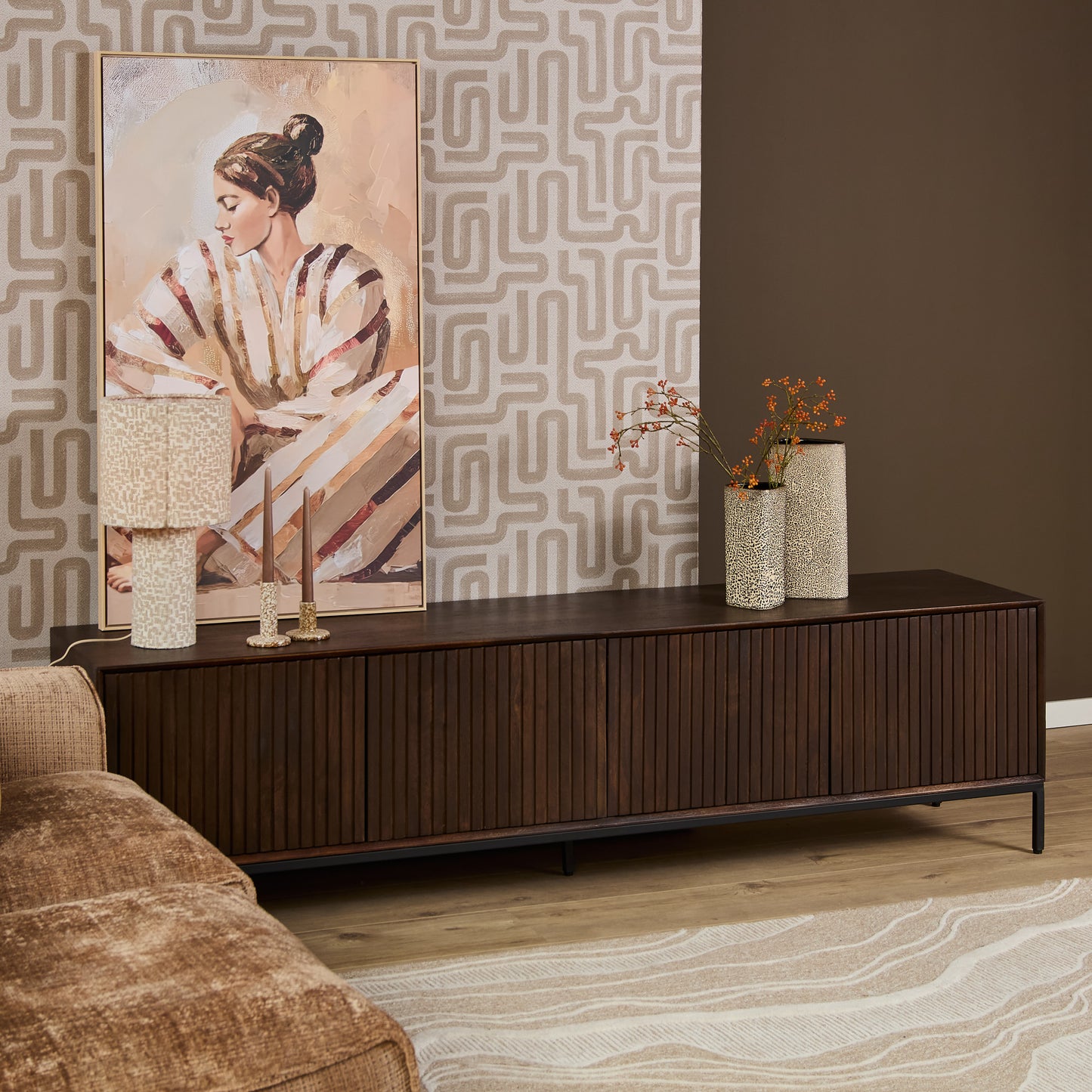 Tv-meubel Madison Bruin | 210 cm