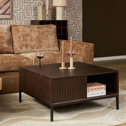 Salontafel Madison Bruin | 80 cm | Vierkant