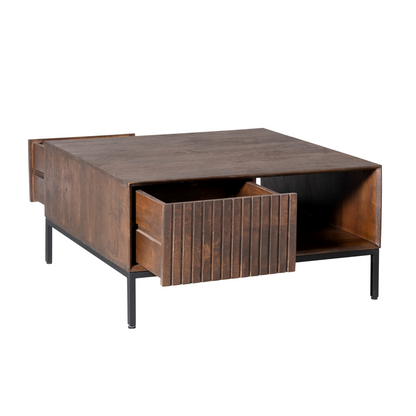 Salontafel Madison Bruin | 80 cm | Vierkant