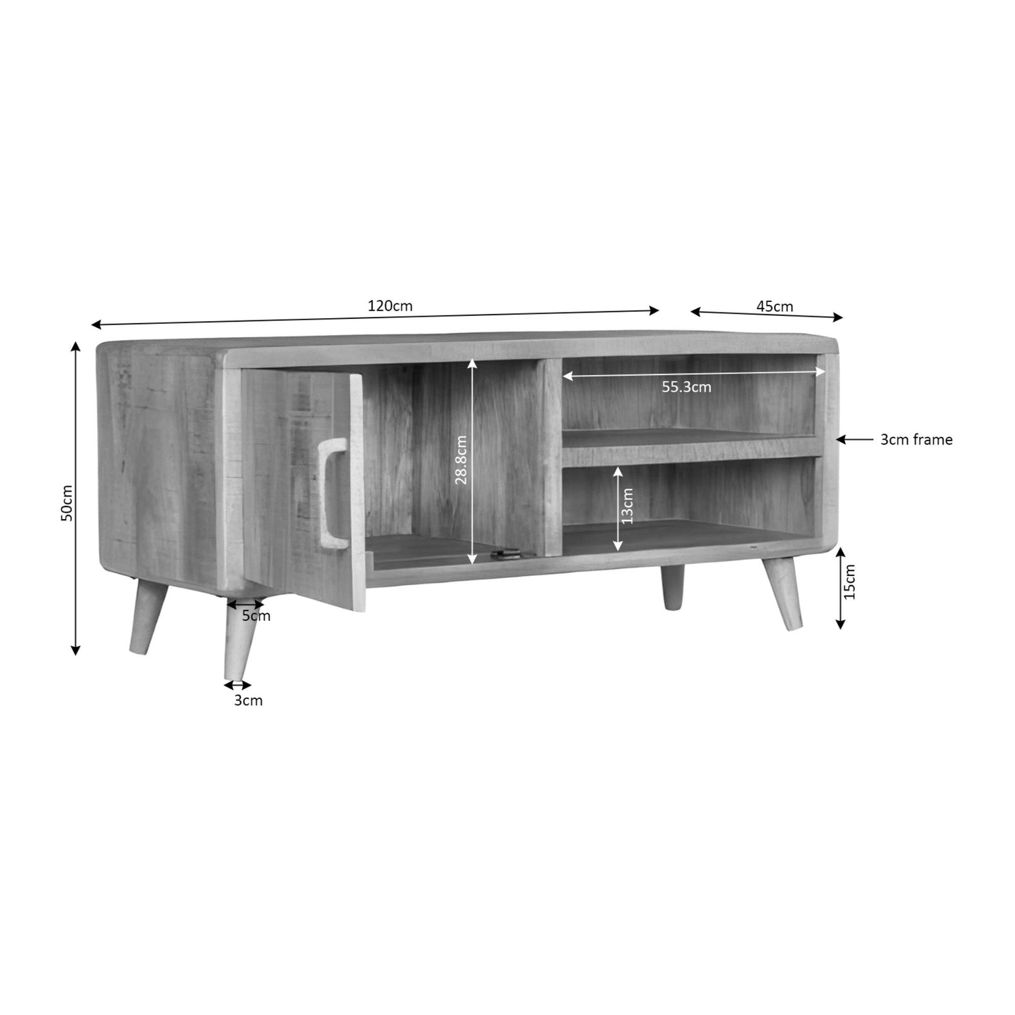Dressoir Madison Bruin | 210 cm