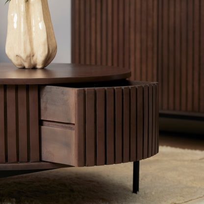 Salontafel Madison Bruin | 80 cm | Rond