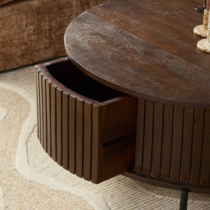 Salontafel Madison Bruin | 80 cm | Rond