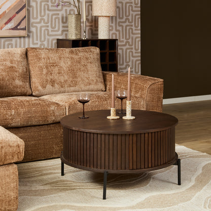 Salontafel Madison Bruin | 80 cm | Rond