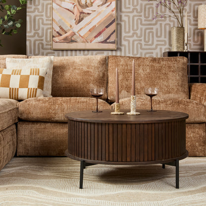 Salontafel Madison Bruin | 80 cm | Rond