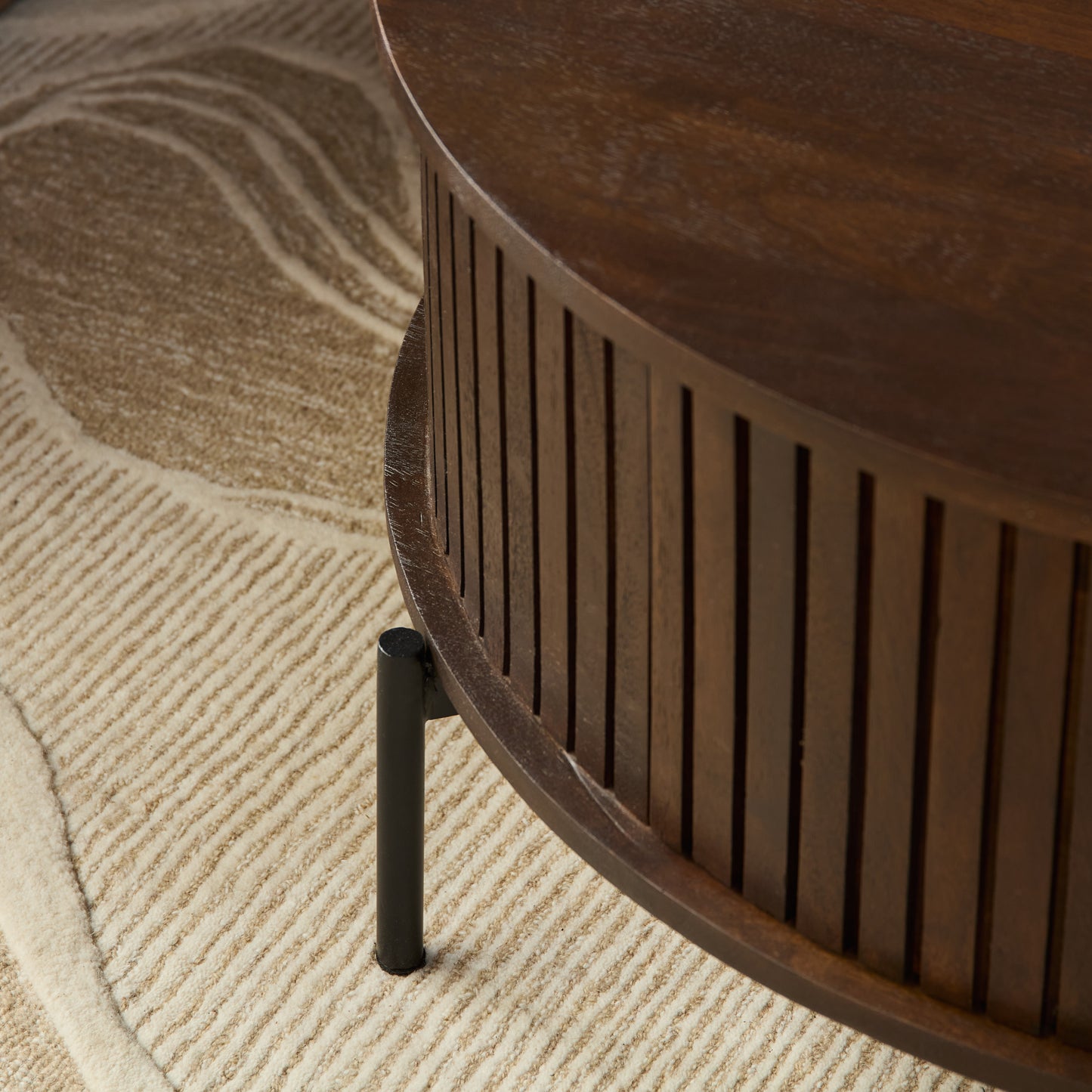 Salontafel Madison Bruin | 80 cm | Rond