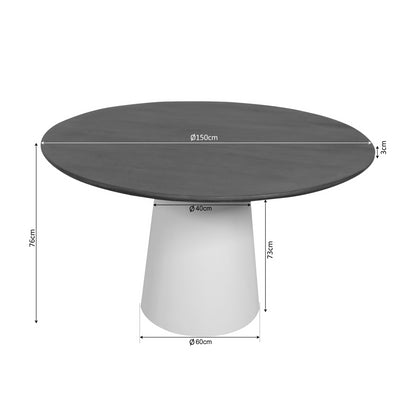 Eettafel Madison Bruin | 150 cm