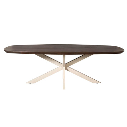 Eettafel Madison Bruin | 200 cm | Deens Ovaal | Poot Zand