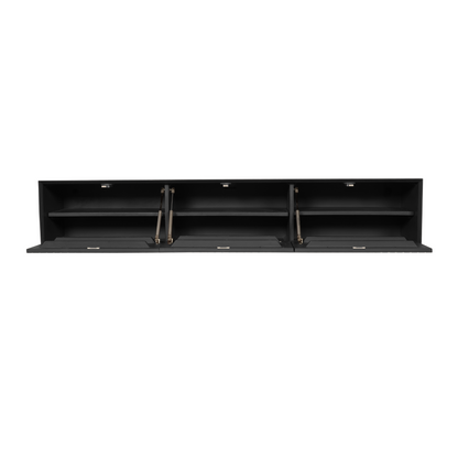 Floating TV cabinet Madison Black | 160 cm