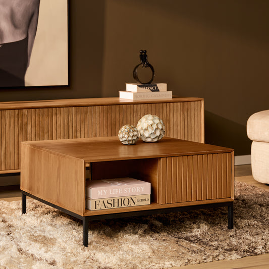 Salontafel Madison Natuurlijk | 80 cm | Vierkant