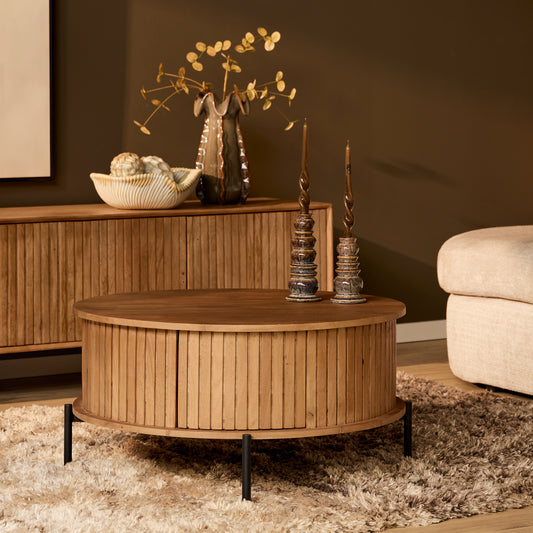 Salontafel Madison Natuurlijk | 80 cm | Rond