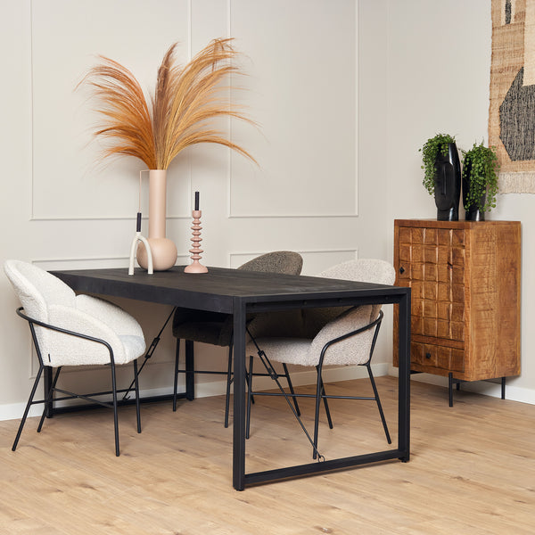 Eettafel Boaz Zwart | 200 cm