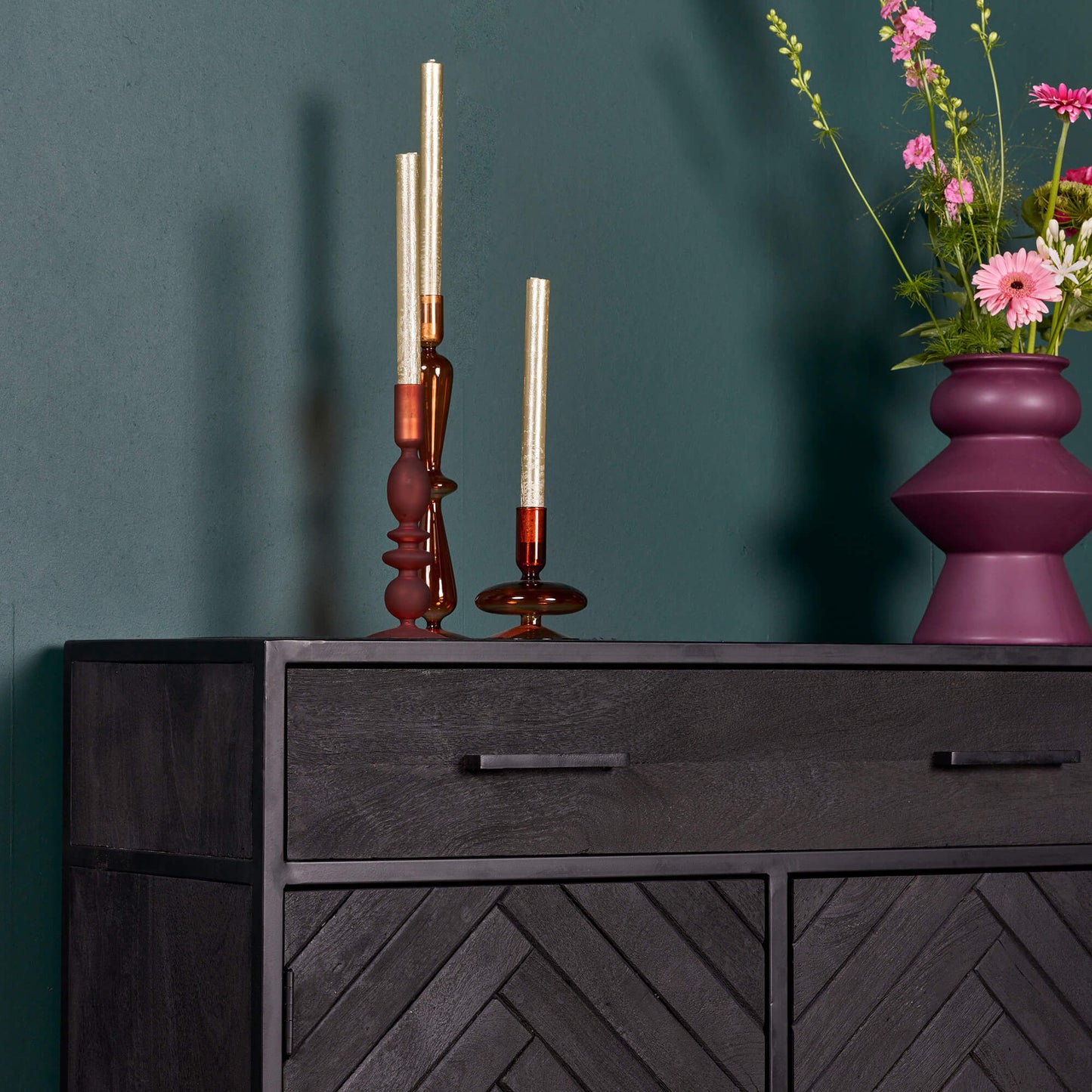 Kast New York | Mangohout en staal | 100 cm