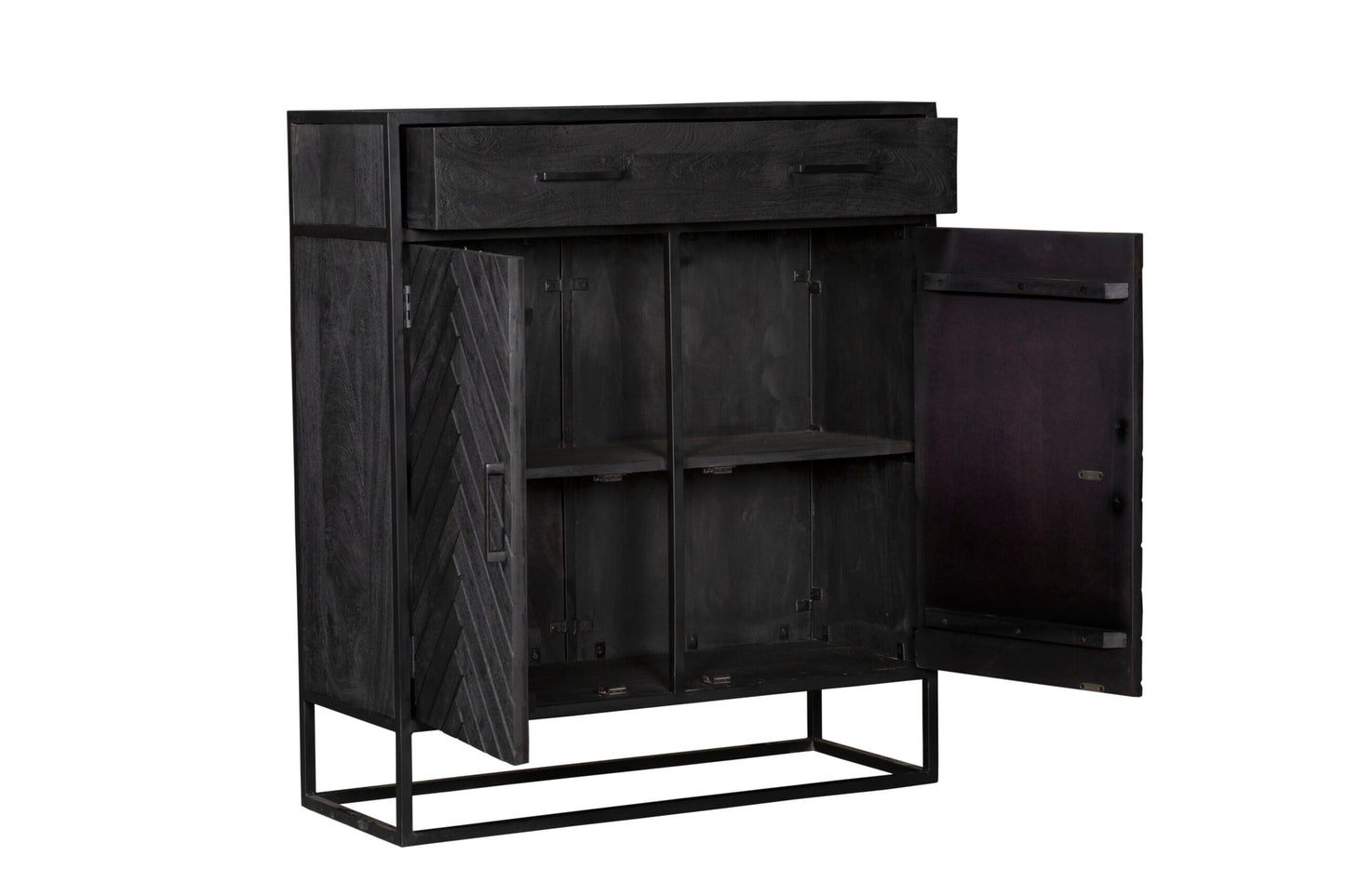 Kast New York | Mangohout en staal | 100 cm