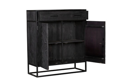 Kast New York | Mangohout en staal | 100 cm