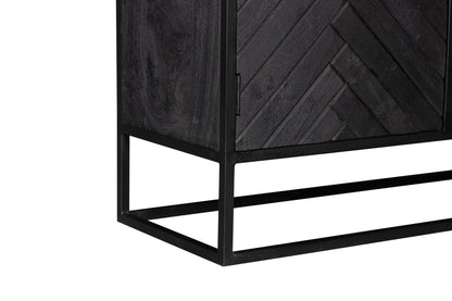 Kast New York | Mangohout en staal | 100 cm