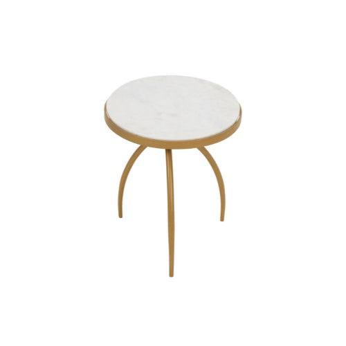 Side table Kay | White marble 40 cm