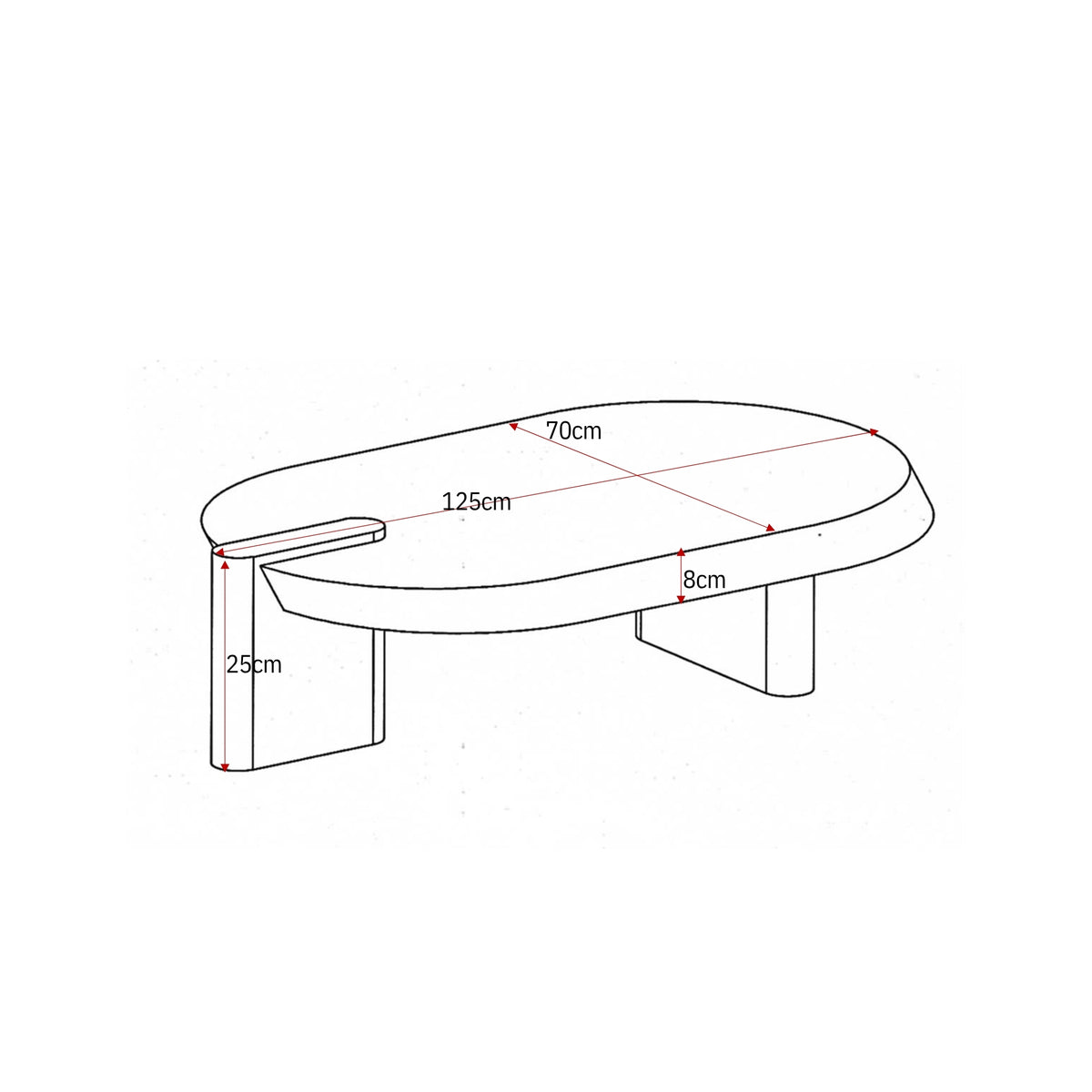Salontafel Rava | 125 cm